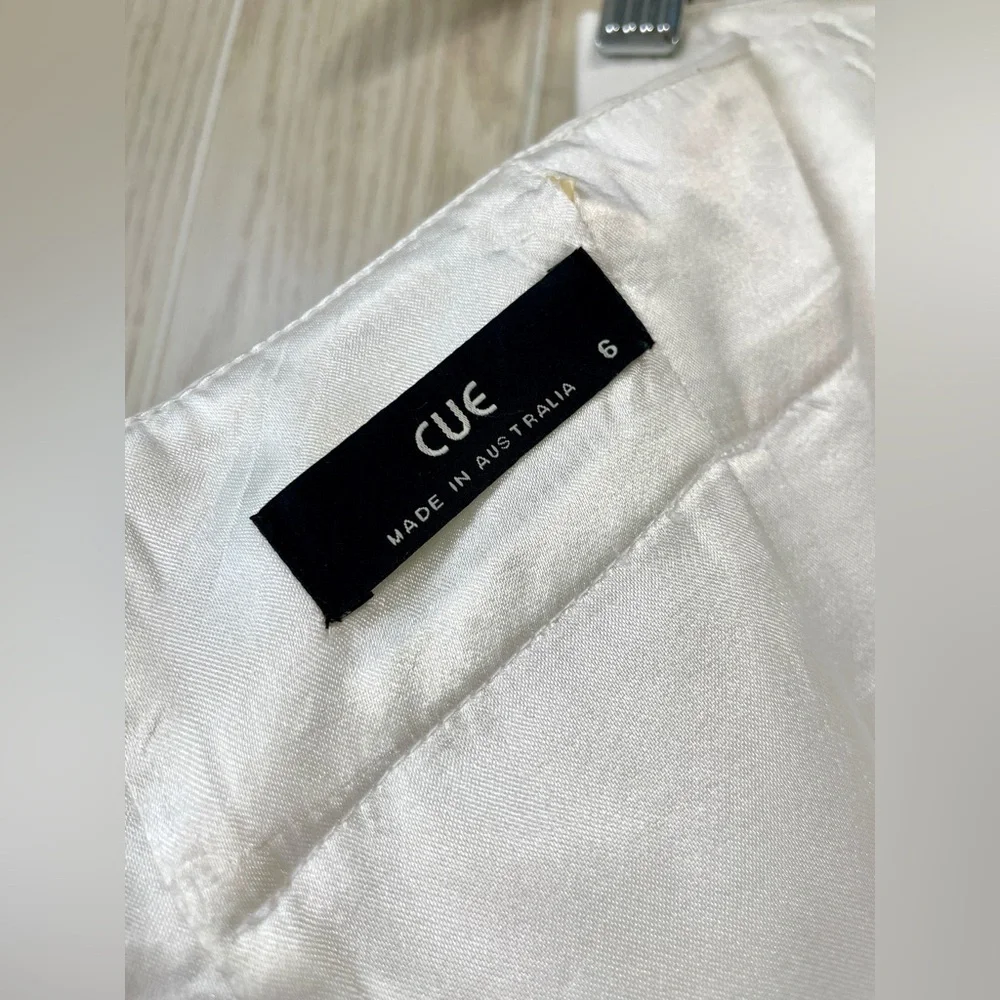 CUE Strapless White Wide-Leg Jumpsuit AU 6 / US 2 EUC - Picture 4 of 5
